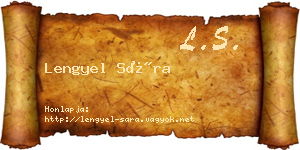 Lengyel Sára névjegykártya